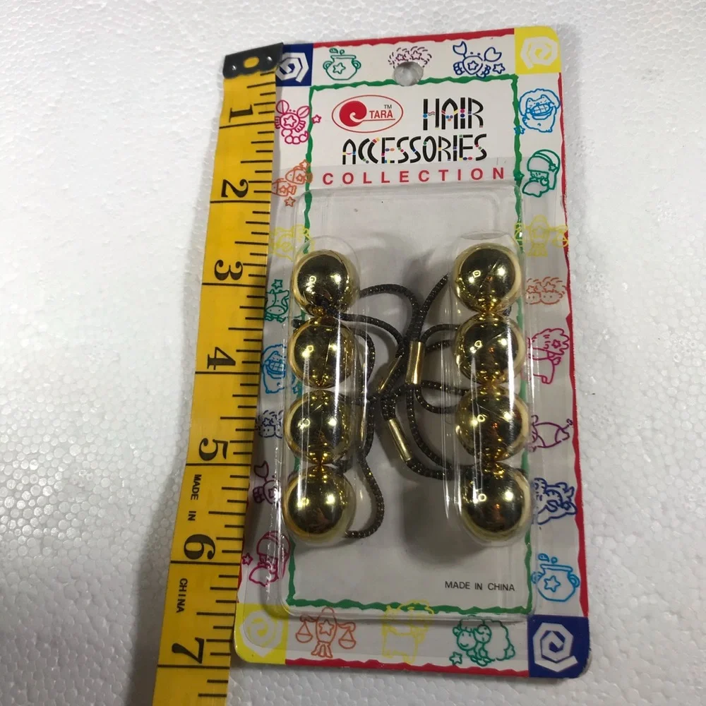 Gold Ball Vintage Hair Accessories Streetwear kidcore 80s 90s throwback